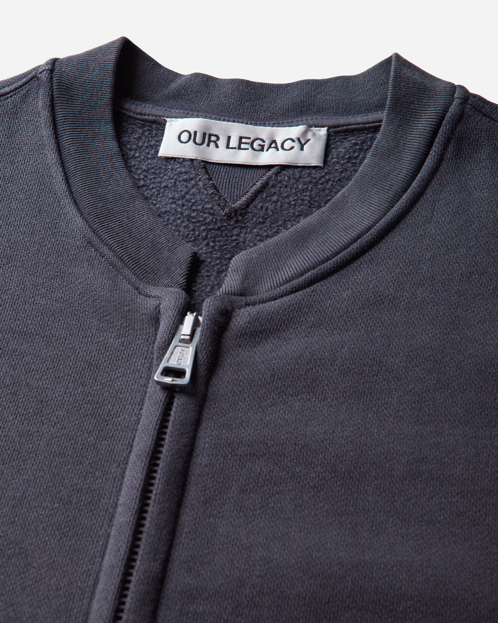 Our Legacy Rift Zip Sweatshirt Relic Plum Star Fleece Sweatshirts Zip-Ups M4266RR 001