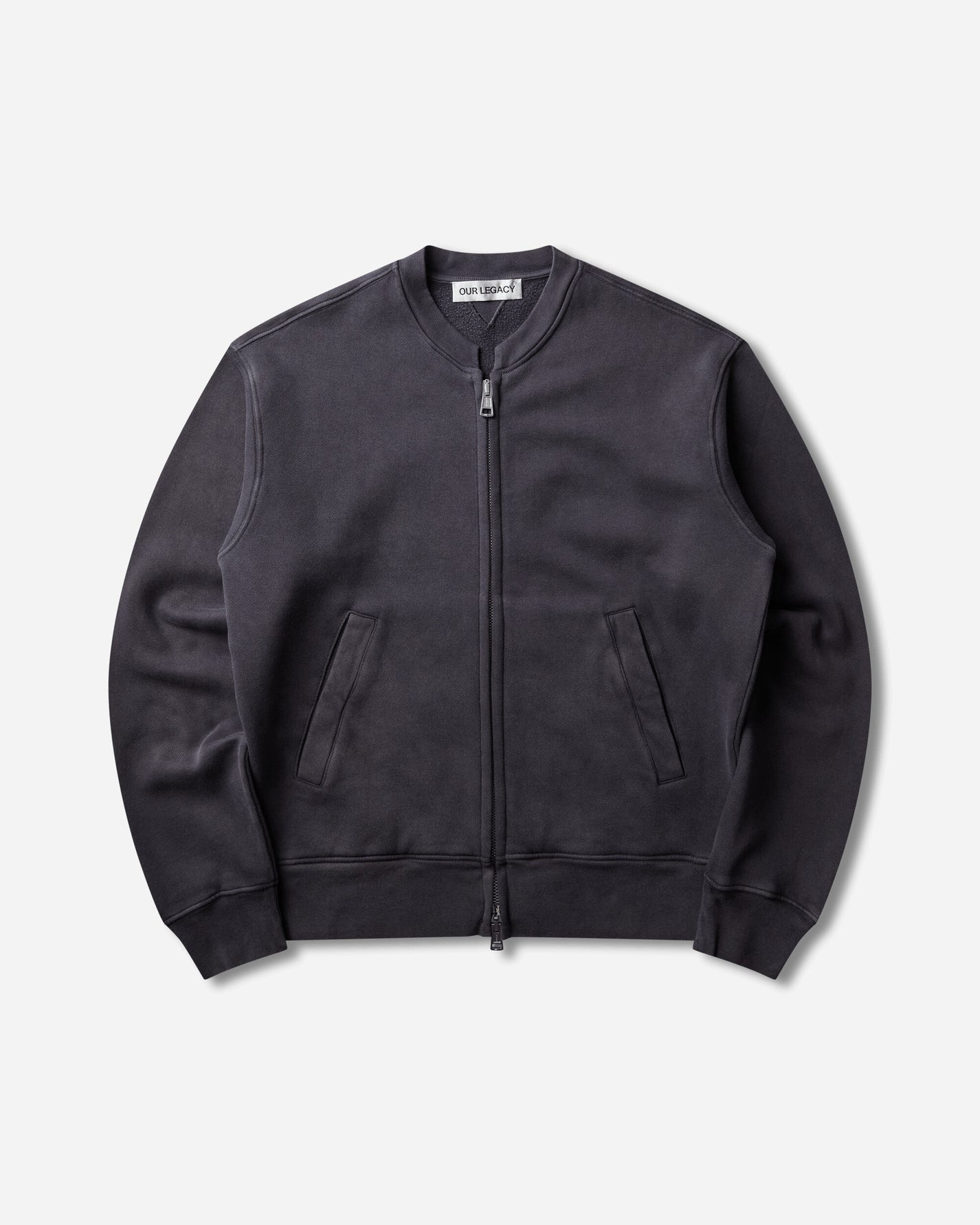 Our Legacy Rift Zip Sweatshirt Relic Plum Star Fleece Sweatshirts Zip-Ups M4266RR 001