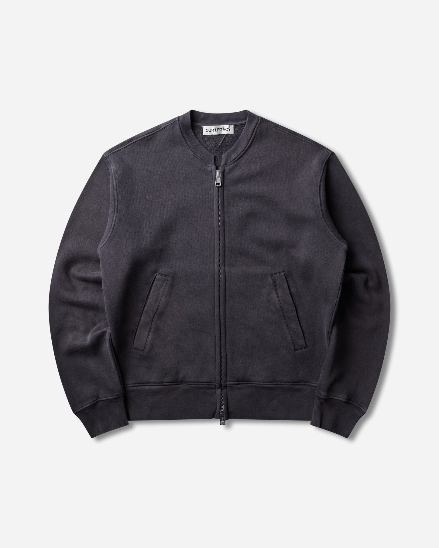 Our Legacy Rift Zip Sweatshirt Relic Plum Star Fleece Sweatshirts Zip-Ups M4266RR 001