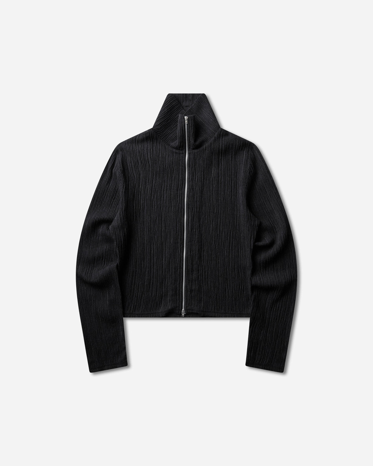 Our Legacy Wmns Slim Zip Longsleeve Obsidian Depth Woolcose Ridge Sweatshirts Zip-Ups W4266SO 001