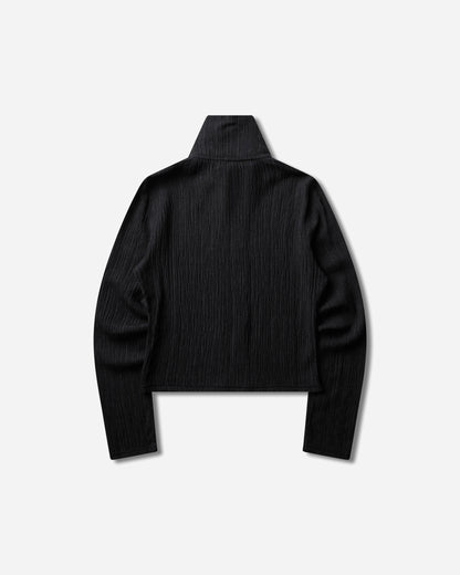 Our Legacy Wmns Slim Zip Longsleeve Obsidian Depth Woolcose Ridge Sweatshirts Zip-Ups W4266SO 001