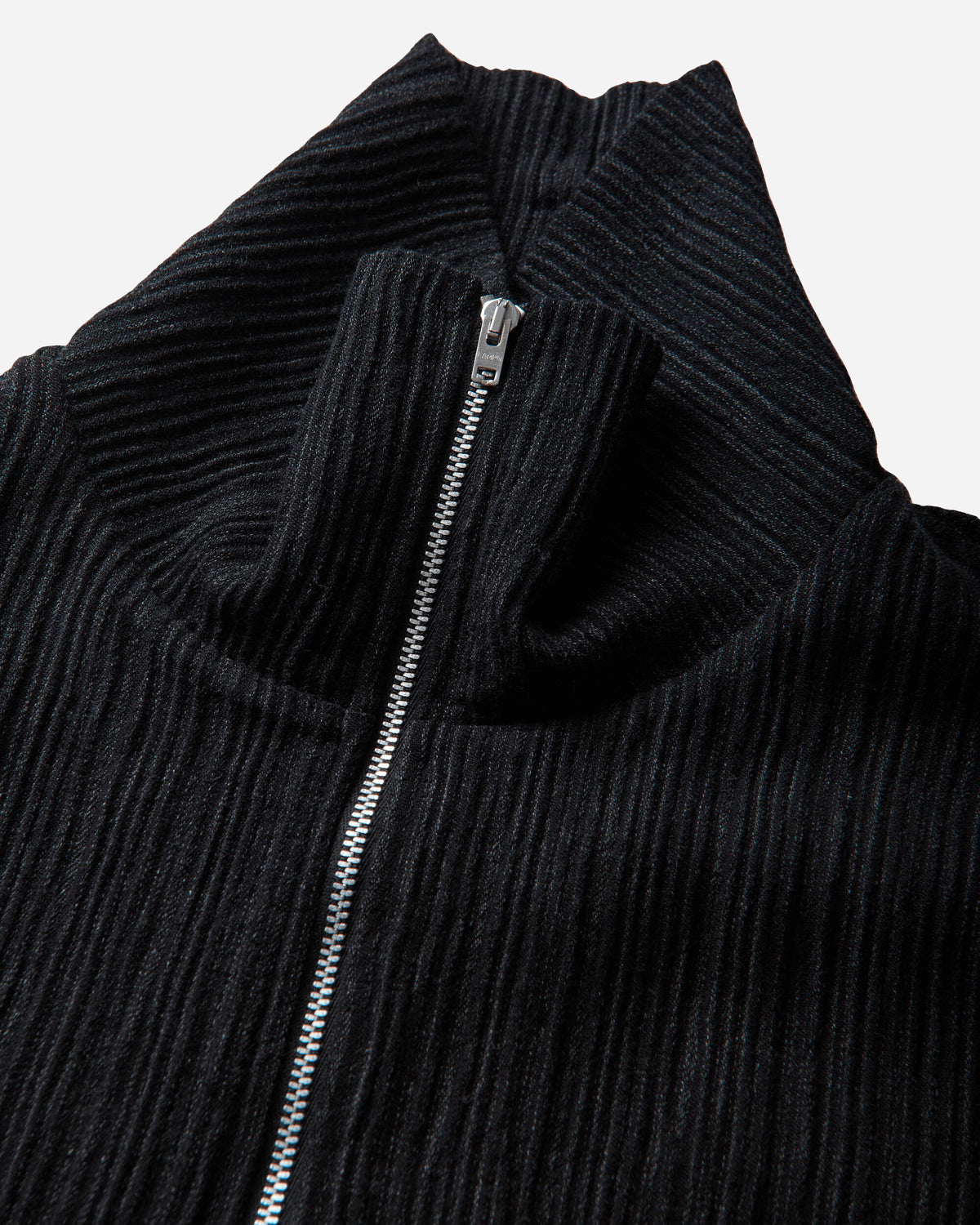 Our Legacy Wmns Slim Zip Longsleeve Obsidian Depth Woolcose Ridge Sweatshirts Zip-Ups W4266SO 001