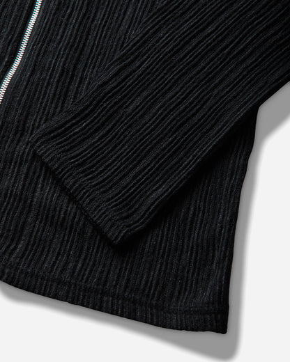 Our Legacy Wmns Slim Zip Longsleeve Obsidian Depth Woolcose Ridge Sweatshirts Zip-Ups W4266SO 001