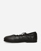 Our Legacy Laced Slip In Malleable Black Bull Hide Classic Shoes Flat Shoes A4247LMB 001