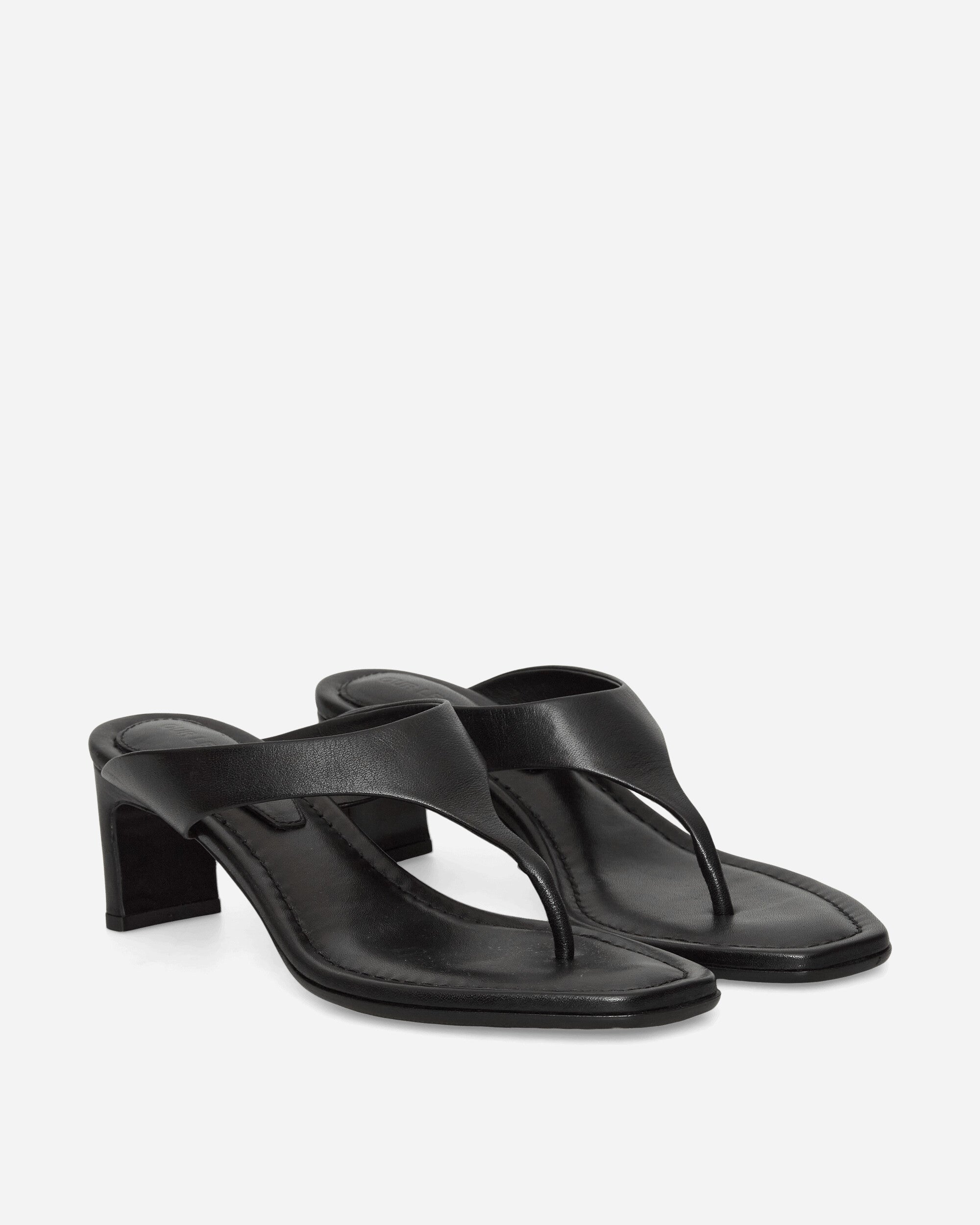 Our Legacy Wmns Karasu Sandal Malleable Black Bull Hide Classic Shoes High Heels A2267KAM 001