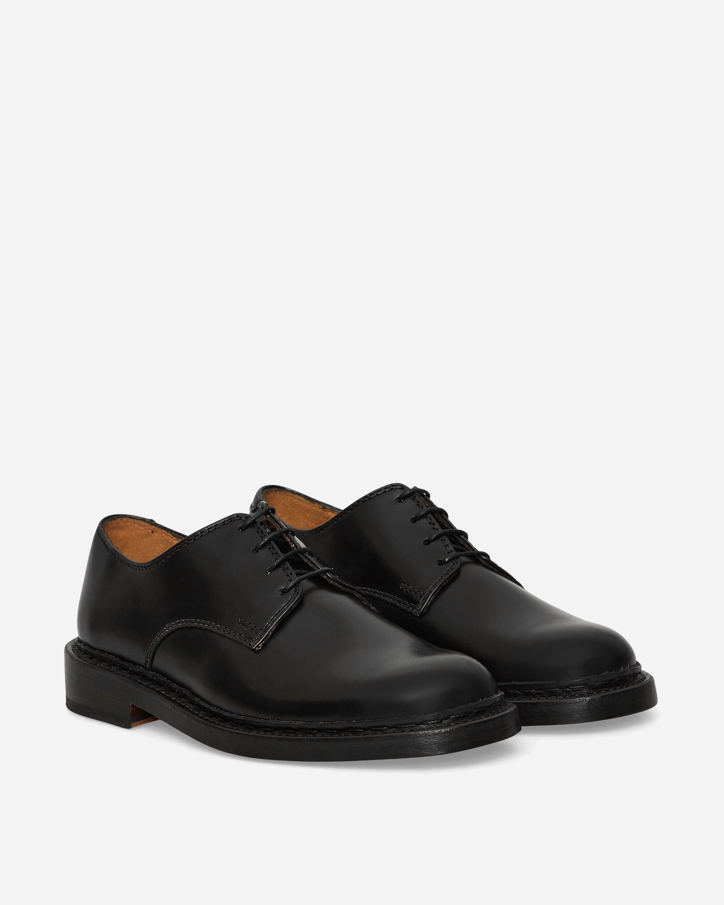 Our Legacy Uniform Parade Black Leather Classic Shoes Laced Up M1937UPBL 001