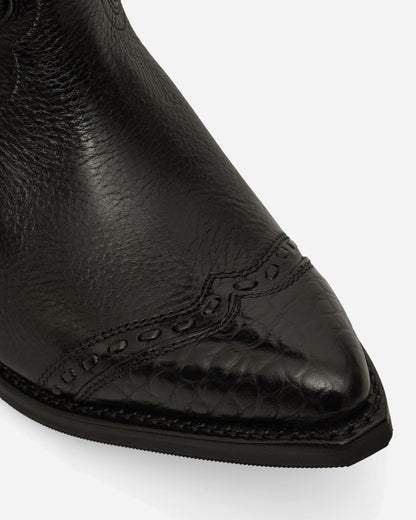 Our Legacy Consultant Boot Deep Black Leather Boots Mid Boot A2267CDB 001