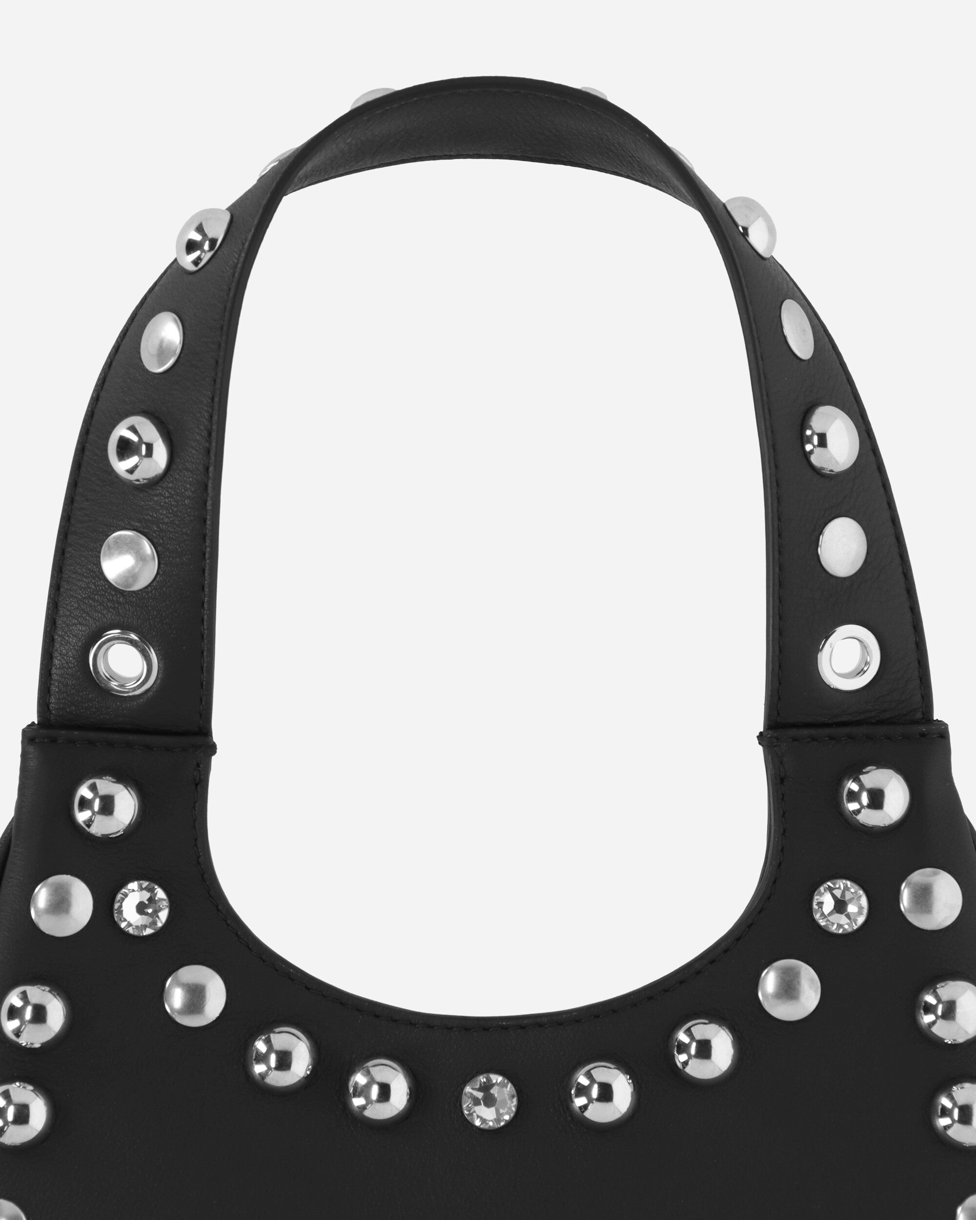 Panconesi Wmns Diamanti Saddle Bag S Onyx Black Bags and Backpacks Clutches BG002 S