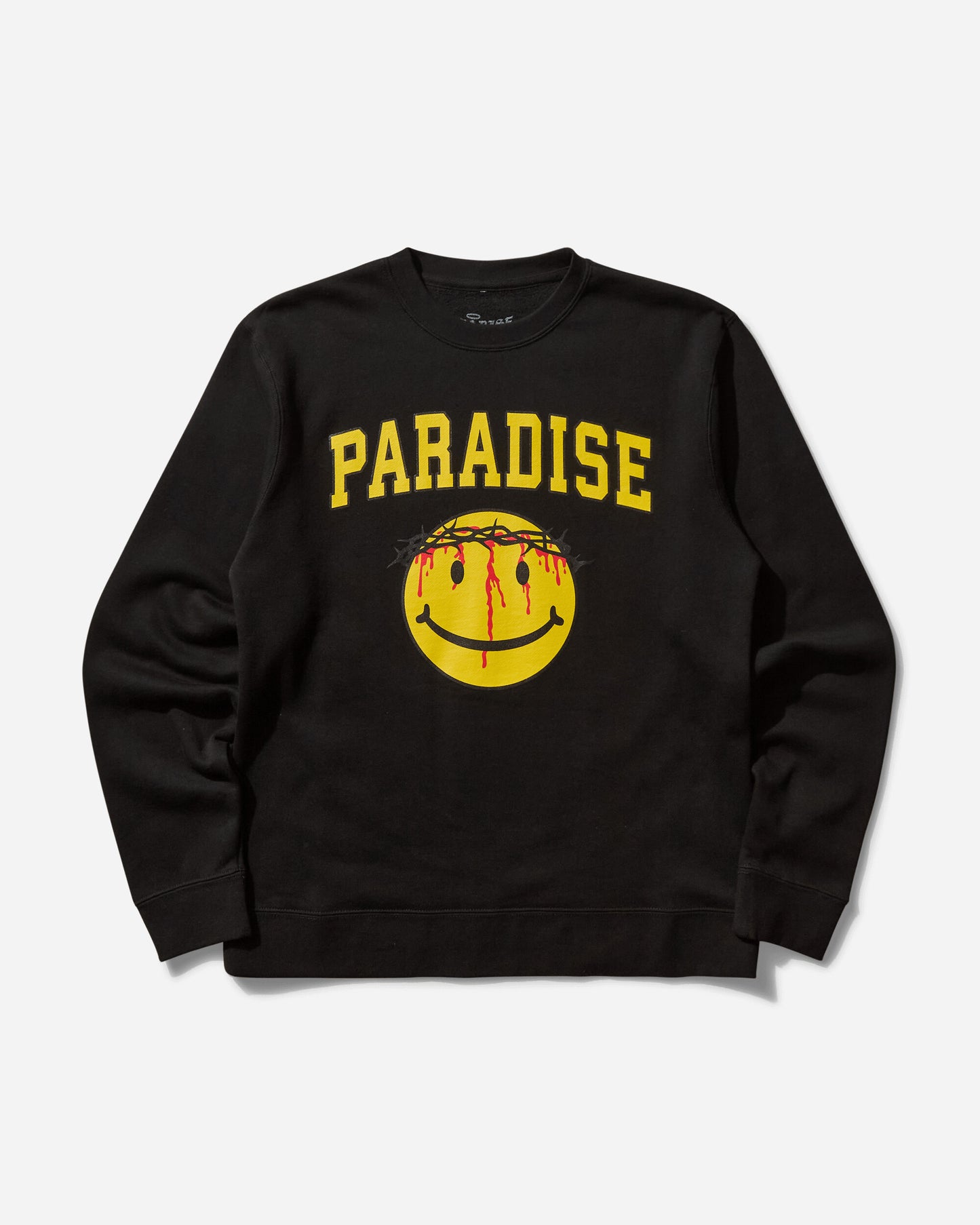 Paradis3 Smiley Jesus Crewneck Black Sweatshirts Crewneck PASMILEYCREW 1