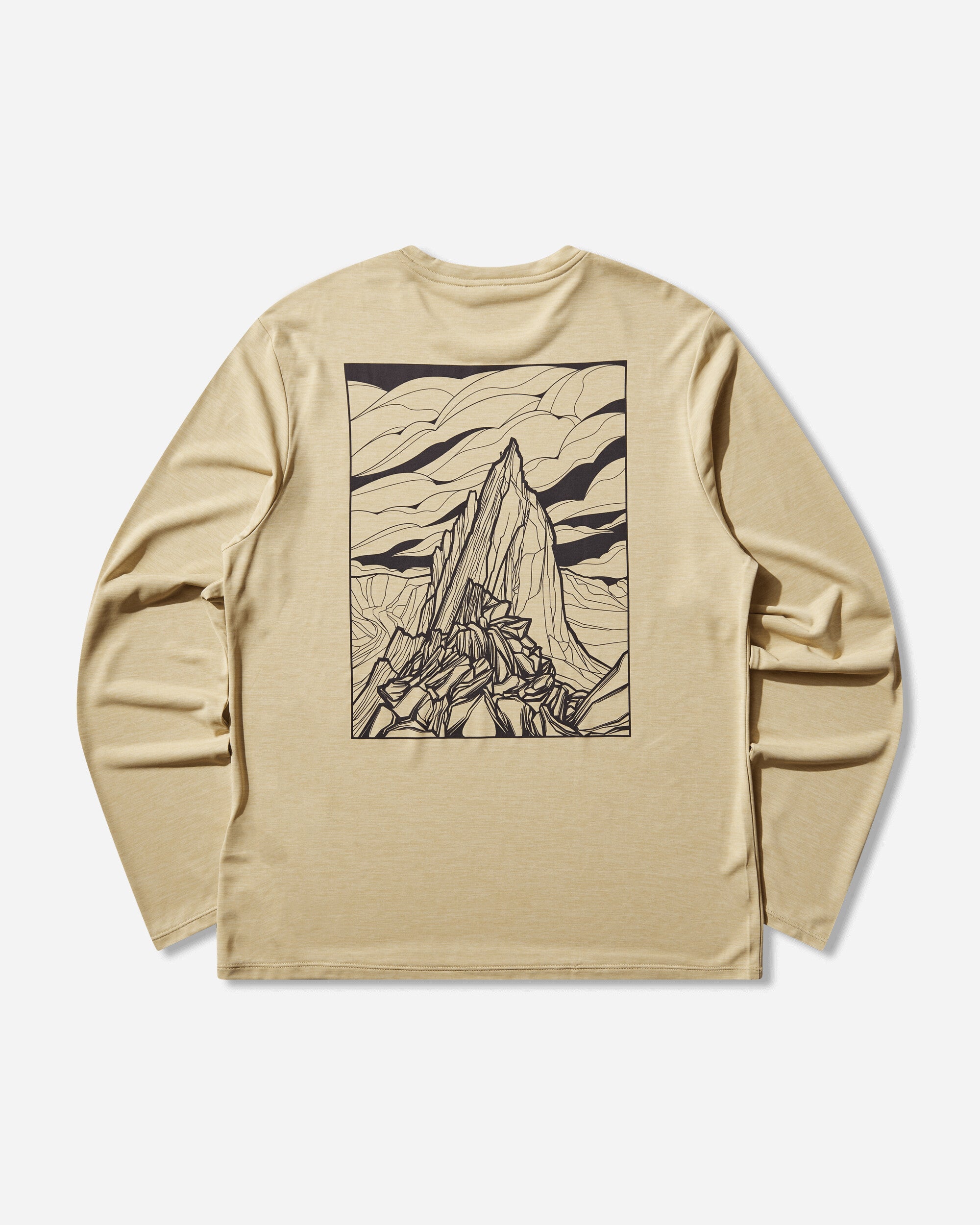 Patagonia M'S L/S Cap Cool Daily Shirt - Cloud Crag Limestone Yellow T-Shirts Longsleeve 45453 LMYX