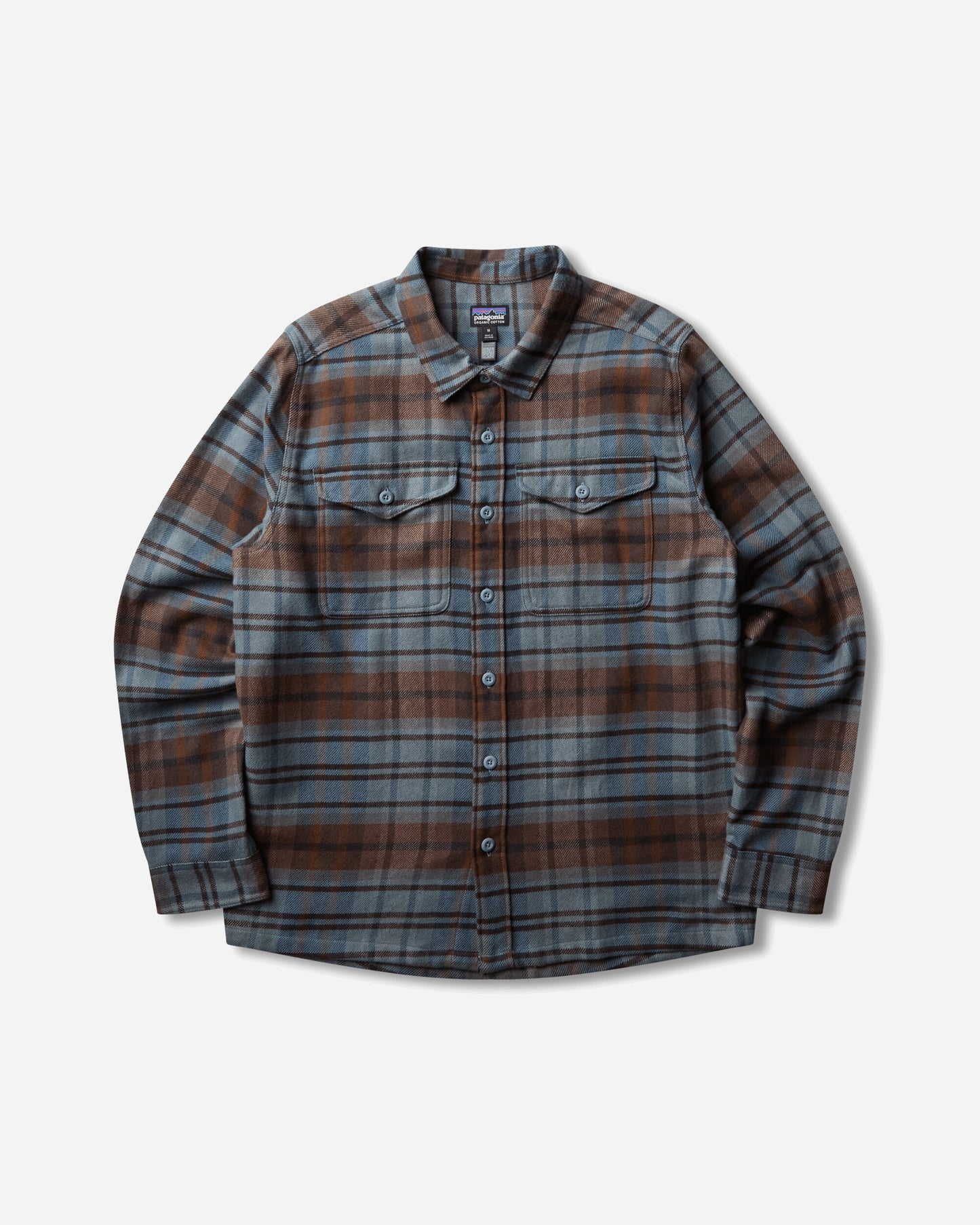 Patagonia Men Fjord Flannel Shirt Rinsed Moss Brown Shirts Longsleeve Shirt 42402 RSMB