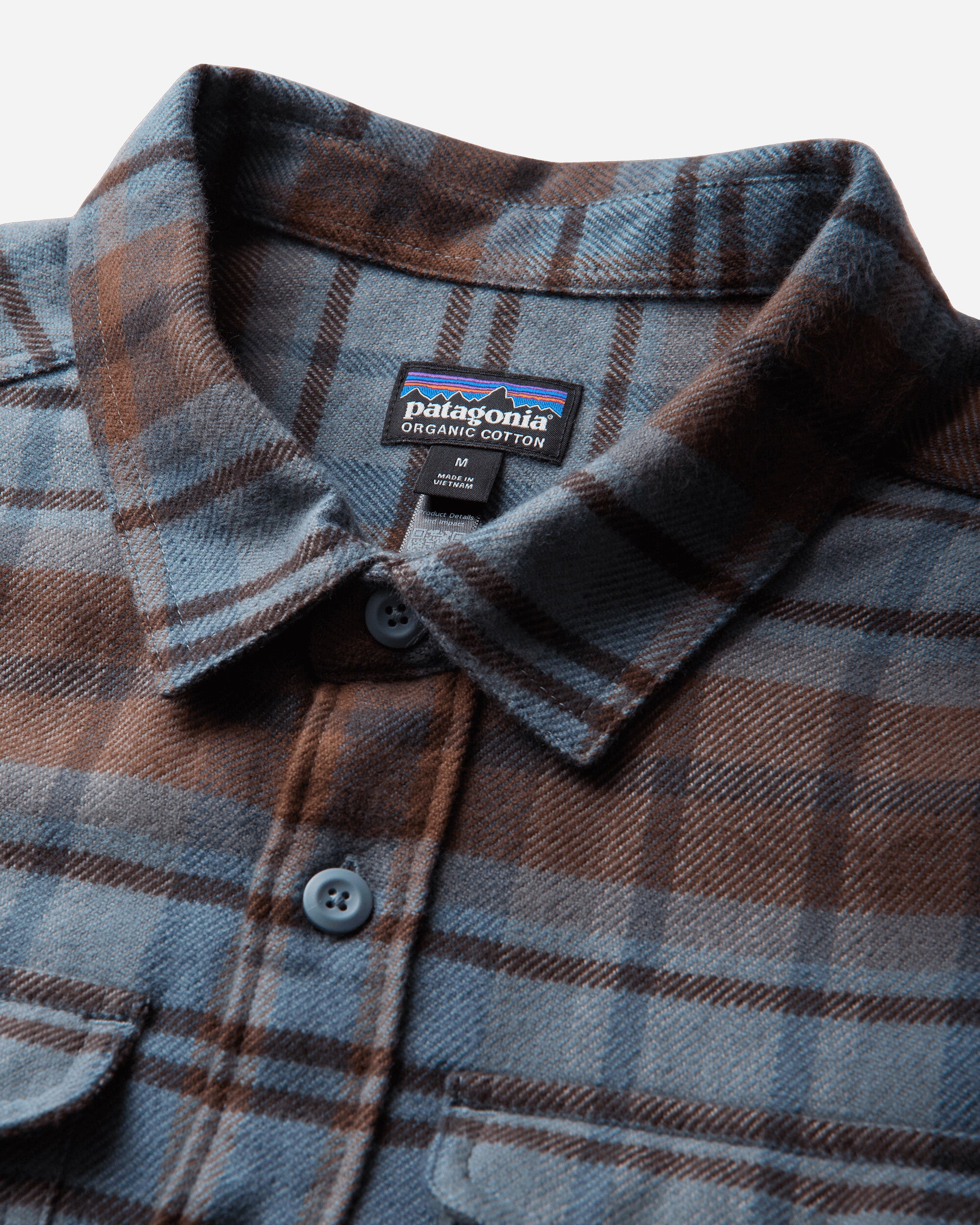 Patagonia Men Fjord Flannel Shirt Rinsed Moss Brown Shirts Longsleeve Shirt 42402 RSMB
