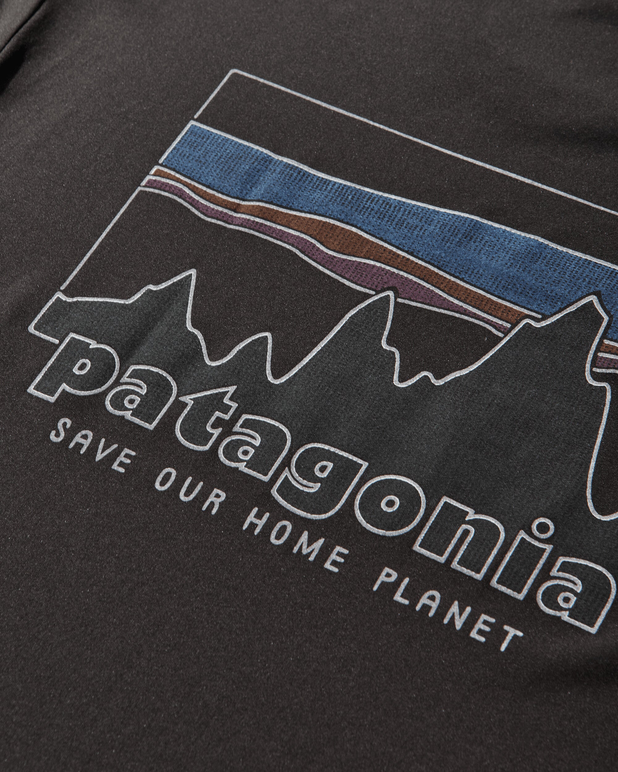 Patagonia M'S Cap Cool Daily Shirt - '73 Skyline Black T-Shirts Shortsleeve 45478 BLK