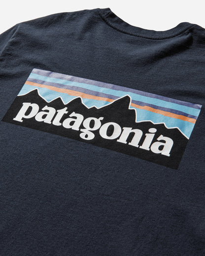 Patagonia M'S L/S P-6 Logo Responsibili-Tee New Navy T-Shirts Shortsleeve 38518 NENA