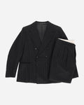 Pezze Vintage Neapolitan Striped Black Double Breasted Suit Black Coats and Jackets Blazers 472425 1