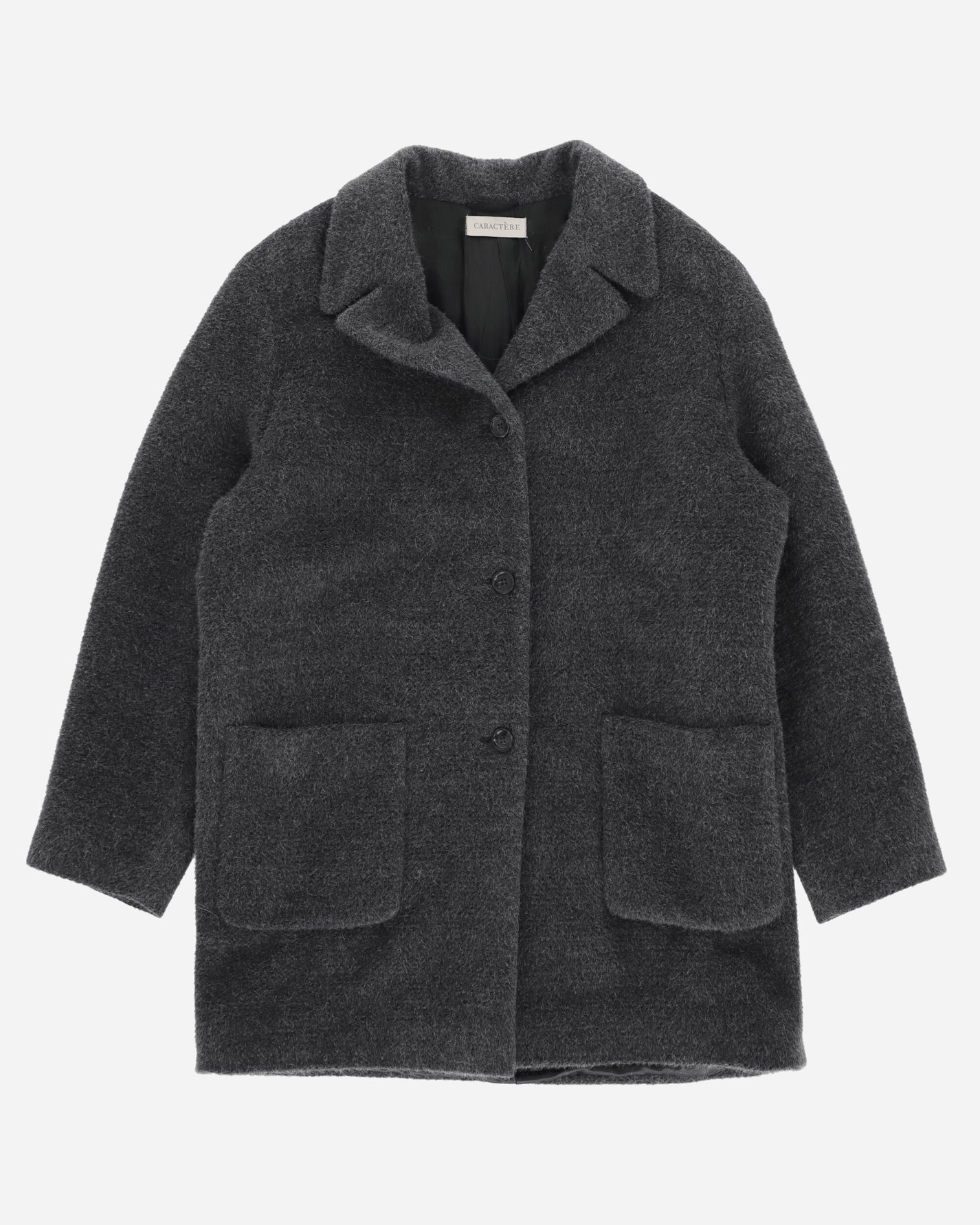 Pezze Vintage Wmns Caractère Coat Made In 40% Wool,30% Alpaca And 30% Mohair Grey Coats and Jackets Coats 0572419 1