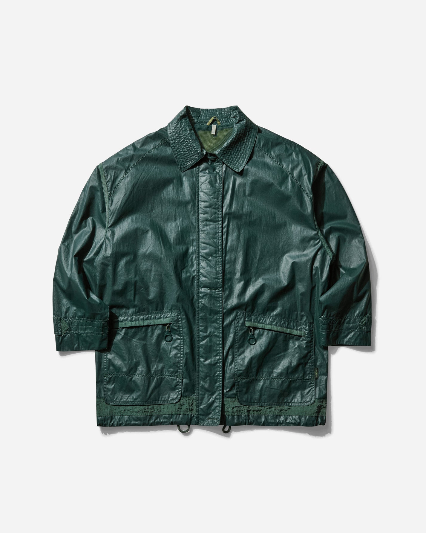 Pezze Vintage Dark Green Raincoat Jacket Green Coats and Jackets Coats 47246 1