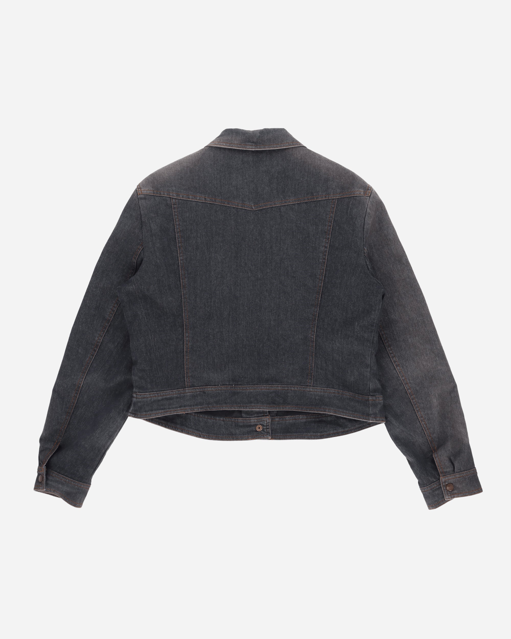 Pezze Vintage Wmns Denim Dark Wash Jacket Black Coats and Jackets Denim Jackets 057241 1