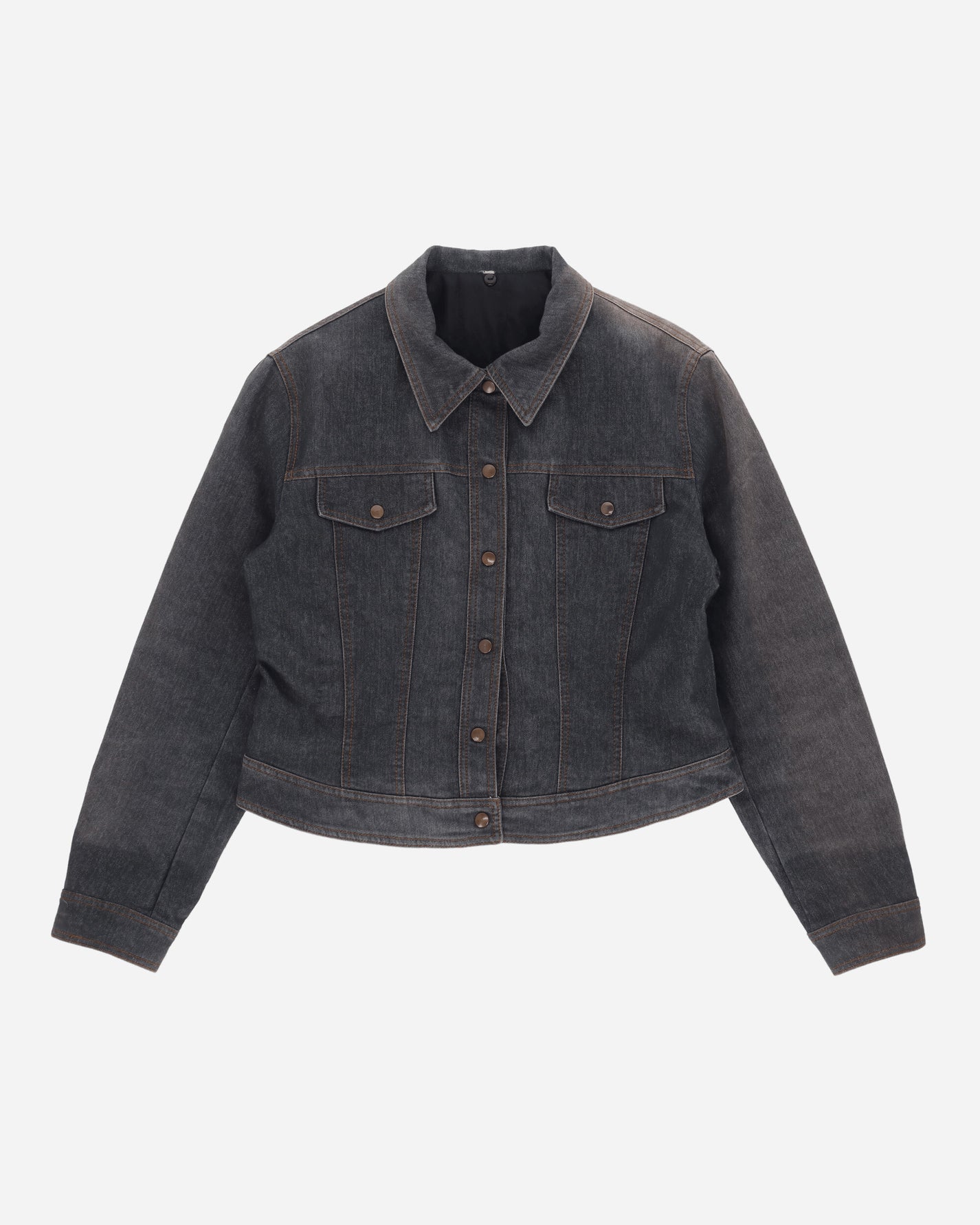 Pezze Vintage Wmns Denim Dark Wash Jacket Black Coats and Jackets Denim Jackets 057241 1