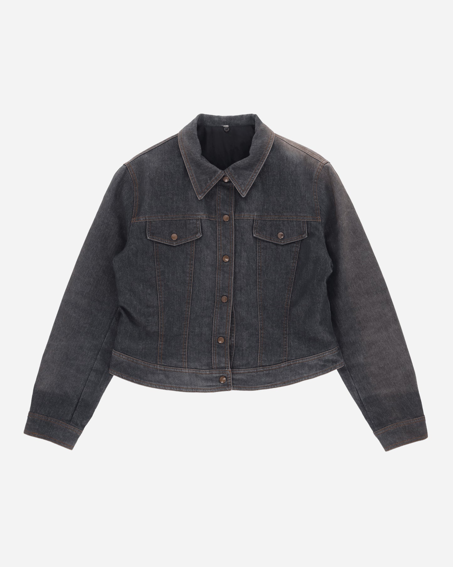 Pezze Vintage Wmns Denim Dark Wash Jacket Black Coats and Jackets Denim Jackets 057241 1