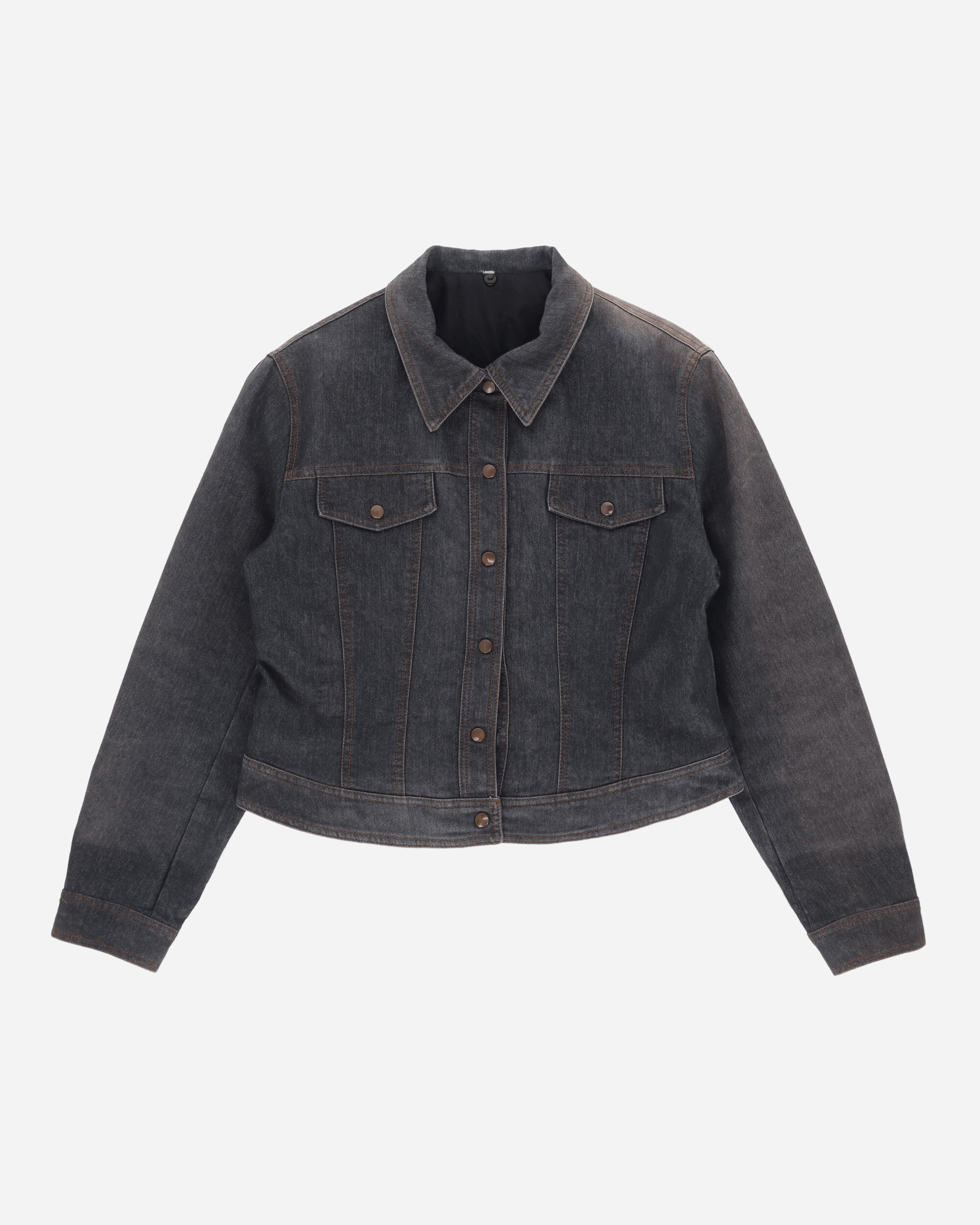 Pezze Vintage Wmns Denim Dark Wash Jacket Black Coats and Jackets Denim Jackets 057241 1