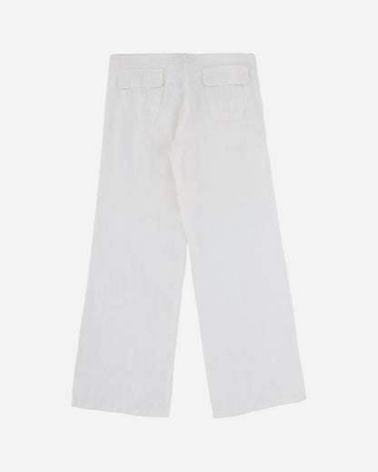 Pezze Vintage Wmns Dolce & Gabbana White Flared Trousers White Pants Flare 0672430 1