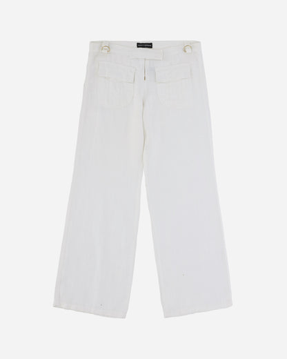 Pezze Vintage Wmns Dolce & Gabbana White Flared Trousers White Pants Flare 0672430 1