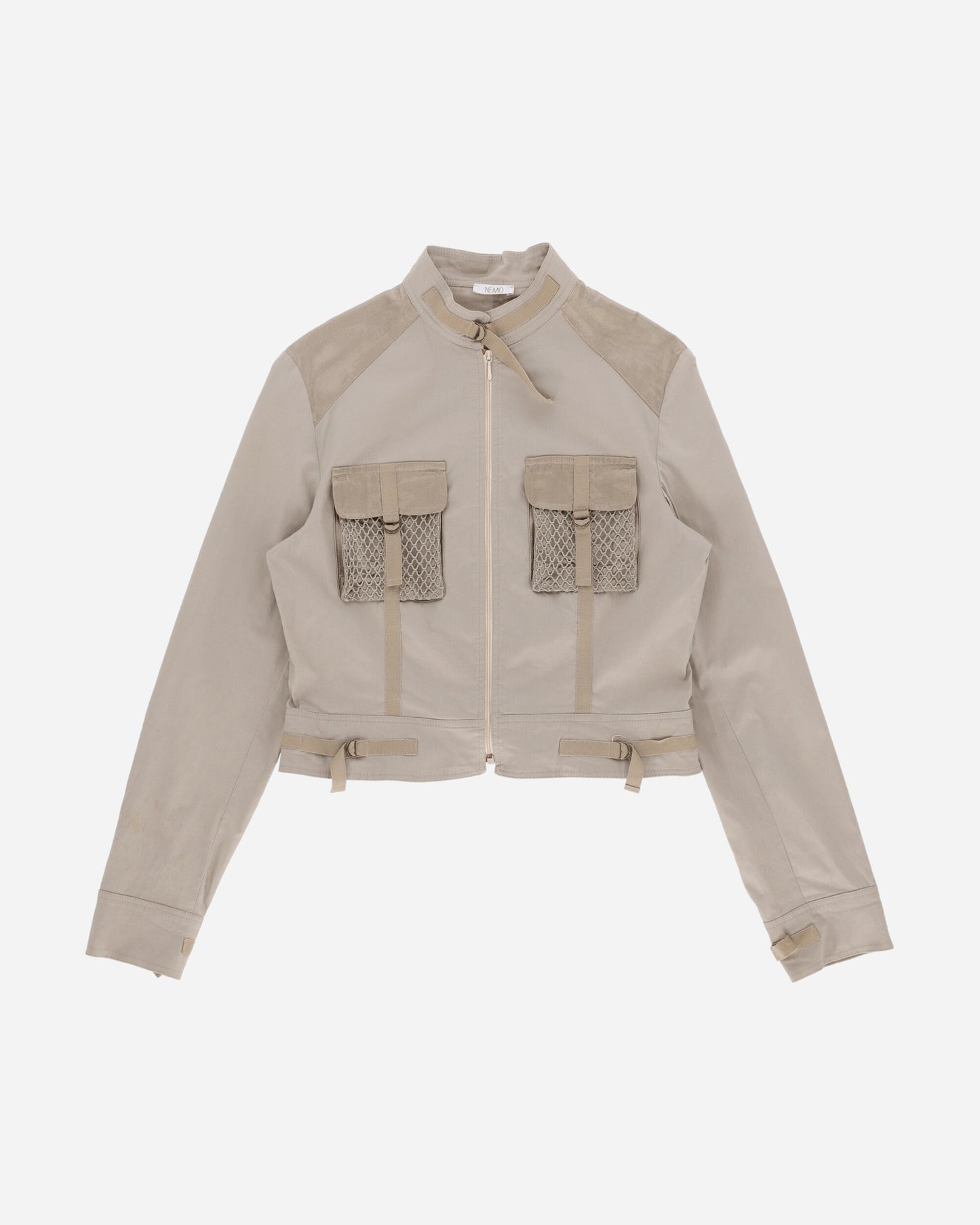 Pezze Vintage Wmns Nemo Jacket With Net Chest Pockets Beige Coats and Jackets Jackets 057245 1