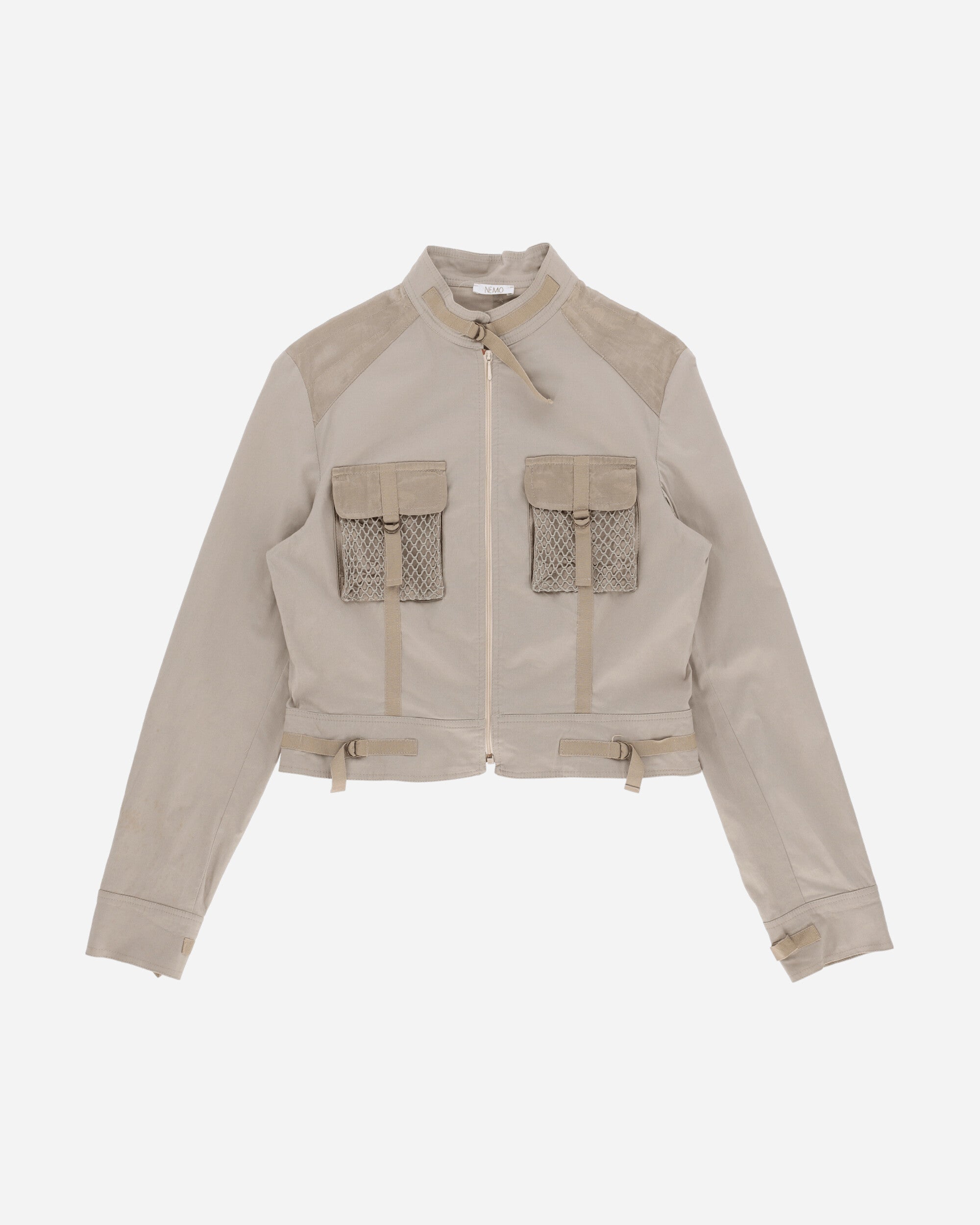 Pezze Vintage Wmns Nemo Jacket With Net Chest Pockets Beige Coats and Jackets Jackets 057245 1