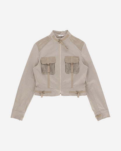 Pezze Vintage Wmns Nemo Jacket With Net Chest Pockets Beige Coats and Jackets Jackets 057245 1
