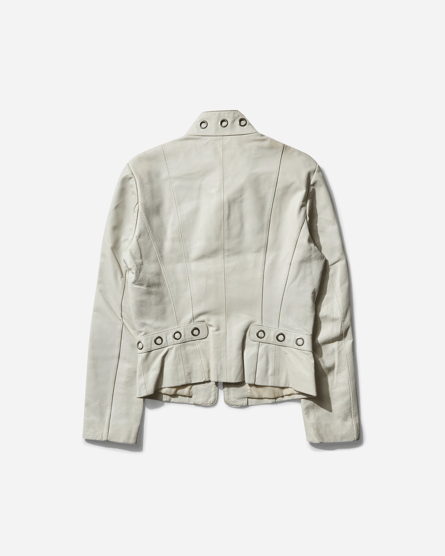 Pezze Vintage Wmns Kara White Leather Jacket White Coats and Jackets Leather Jackets 0572411 1