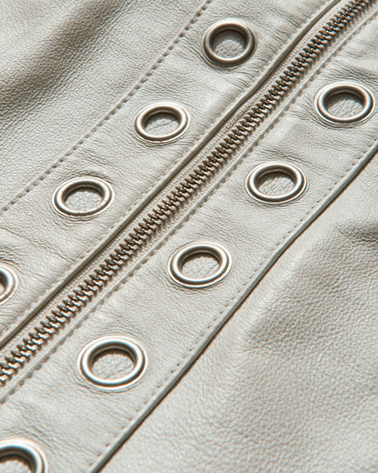 Pezze Vintage Wmns Kara White Leather Jacket White Coats and Jackets Leather Jackets 0572411 1