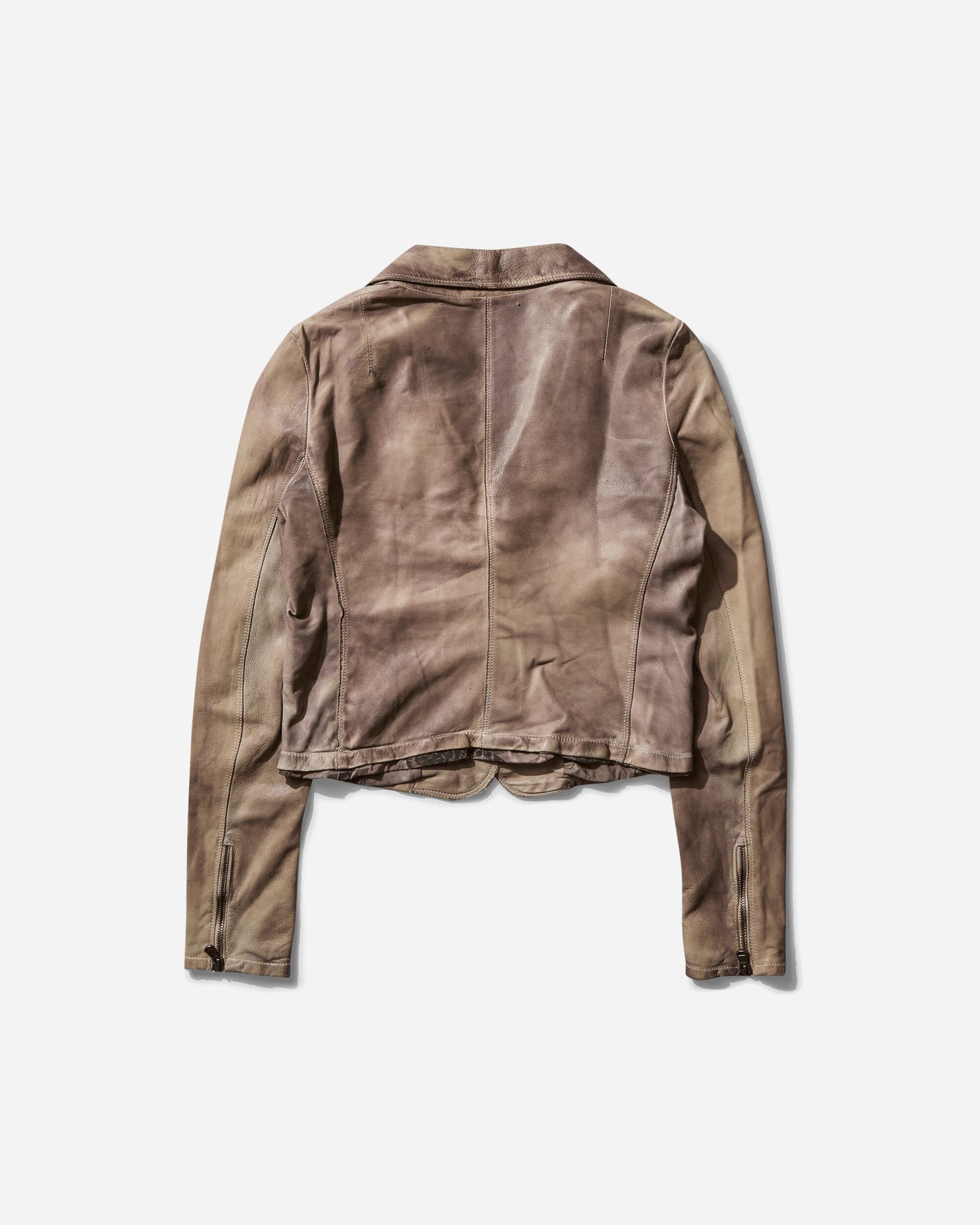 Pezze Vintage Wmns Myskin Faded Leather Blazer Brown Coats and Jackets Leather Jackets 0572412 1