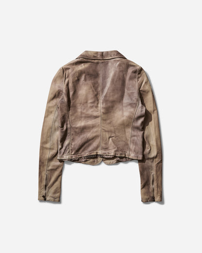 Pezze Vintage Wmns Myskin Faded Leather Blazer Brown Coats and Jackets Leather Jackets 0572412 1