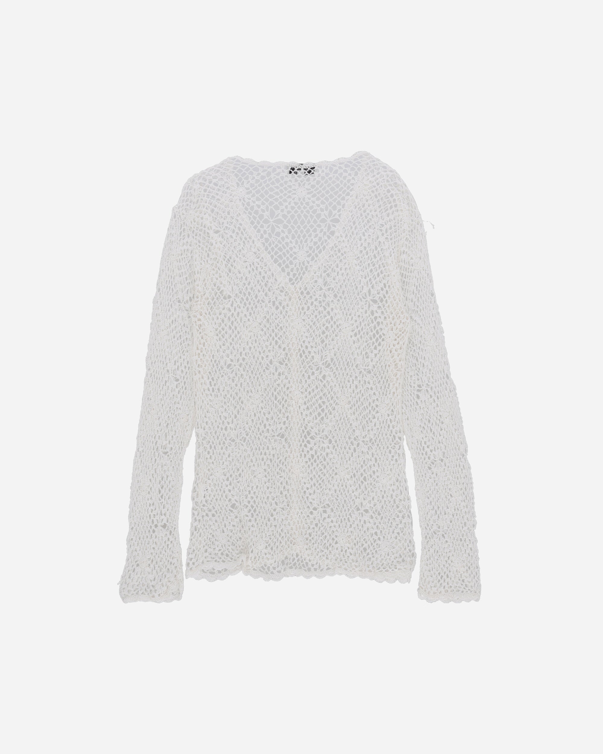 Pezze Vintage Wmns Top Crochet White T-Shirts Longsleeve 017246 1