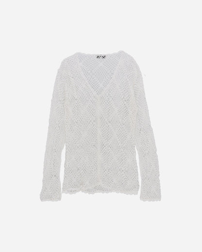 Pezze Vintage Wmns Top Crochet White T-Shirts Longsleeve 017246 1