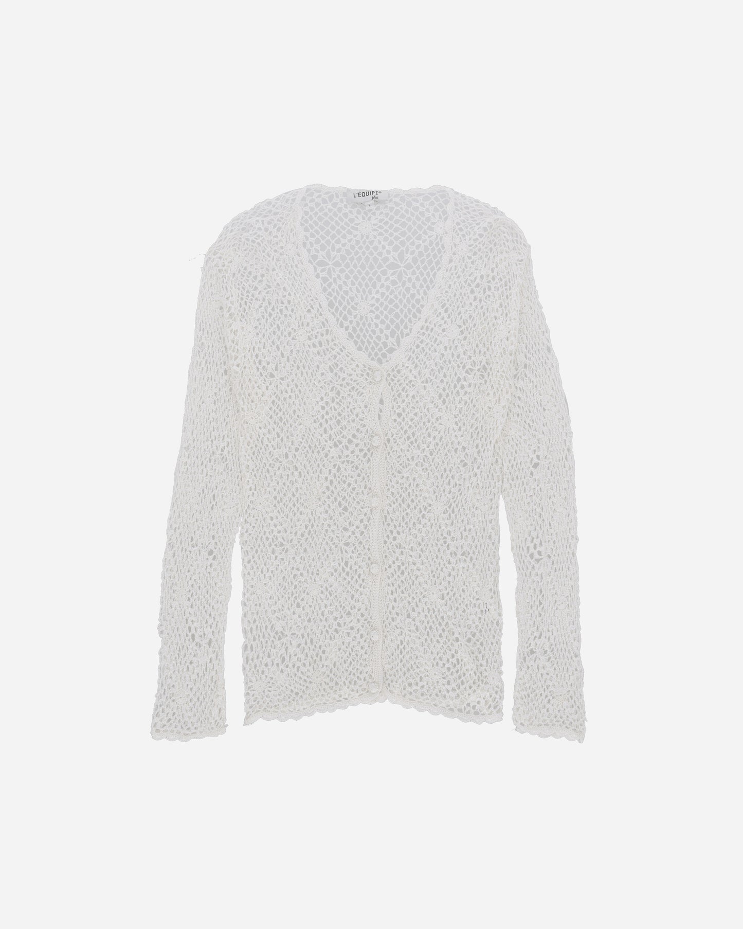 Pezze Vintage Wmns Top Crochet White T-Shirts Longsleeve 017246 1