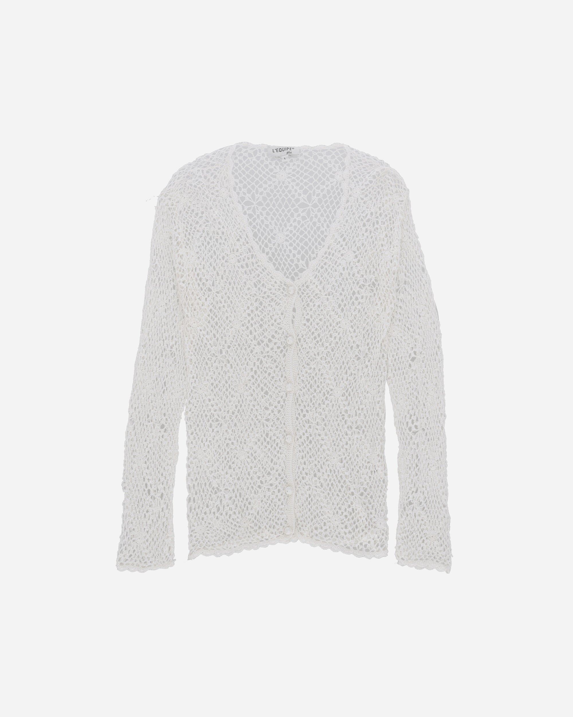 Pezze Vintage Wmns Top Crochet White T-Shirts Longsleeve 017246 1