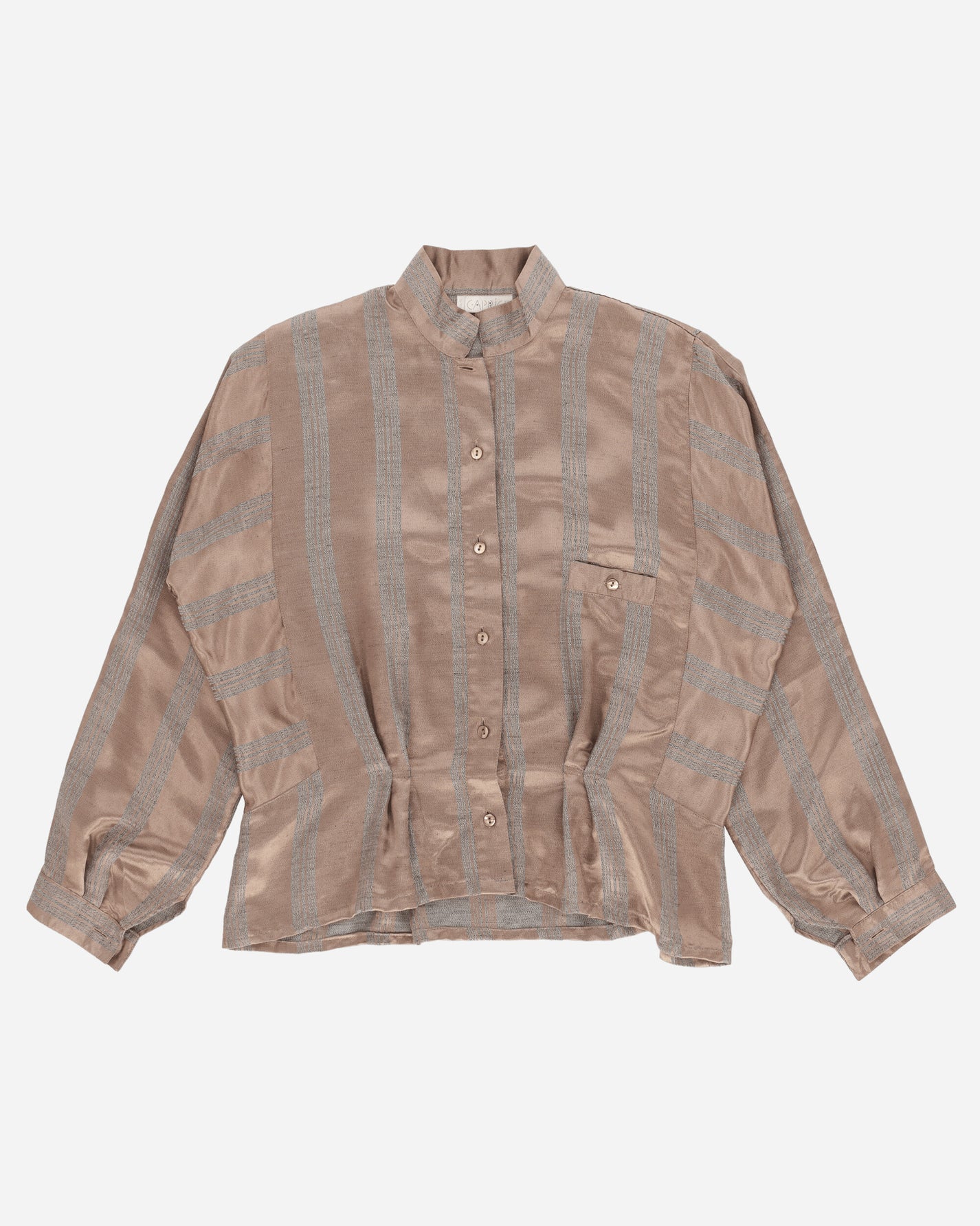 Pezze Vintage Wmns Caprice Brown Shirt With Chest Pocket Beige Shirts Longsleeve Shirt 0272416 1