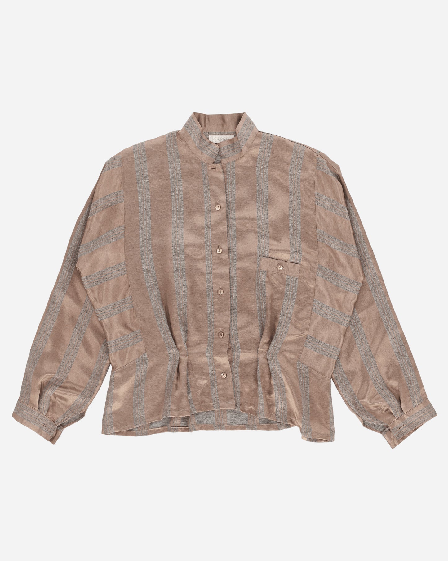 Pezze Vintage Wmns Caprice Brown Shirt With Chest Pocket Beige Shirts Longsleeve Shirt 0272416 1