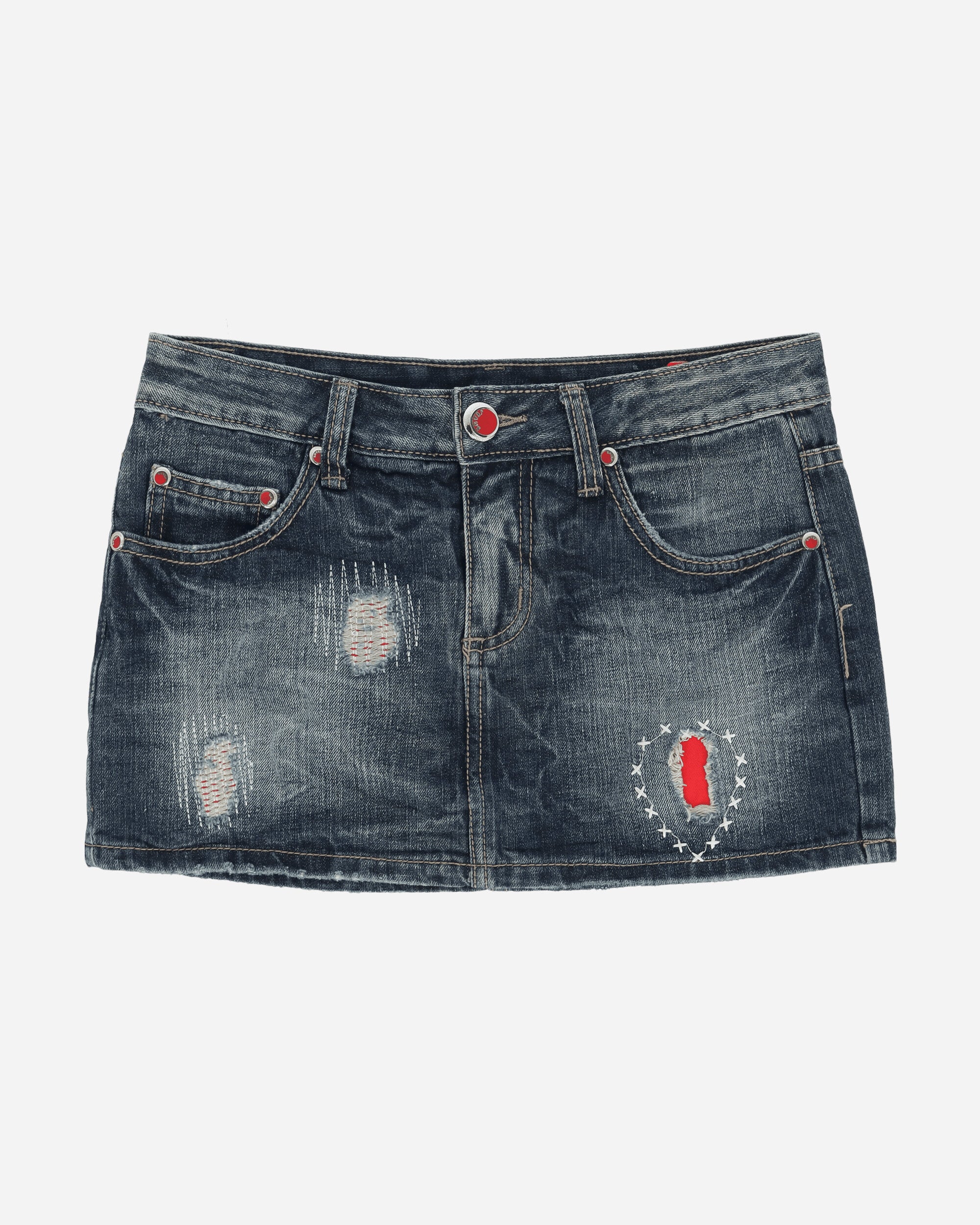 Pezze Vintage Wmns Denim Mini Skirt From The 00S Blue Skirts Mini 0772413 1