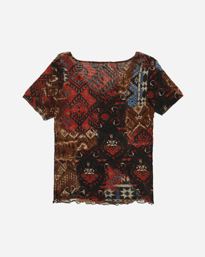 Pezze Vintage Wmns Mesh Top Double Face Grey T-Shirts Shortsleeve 0172417 1