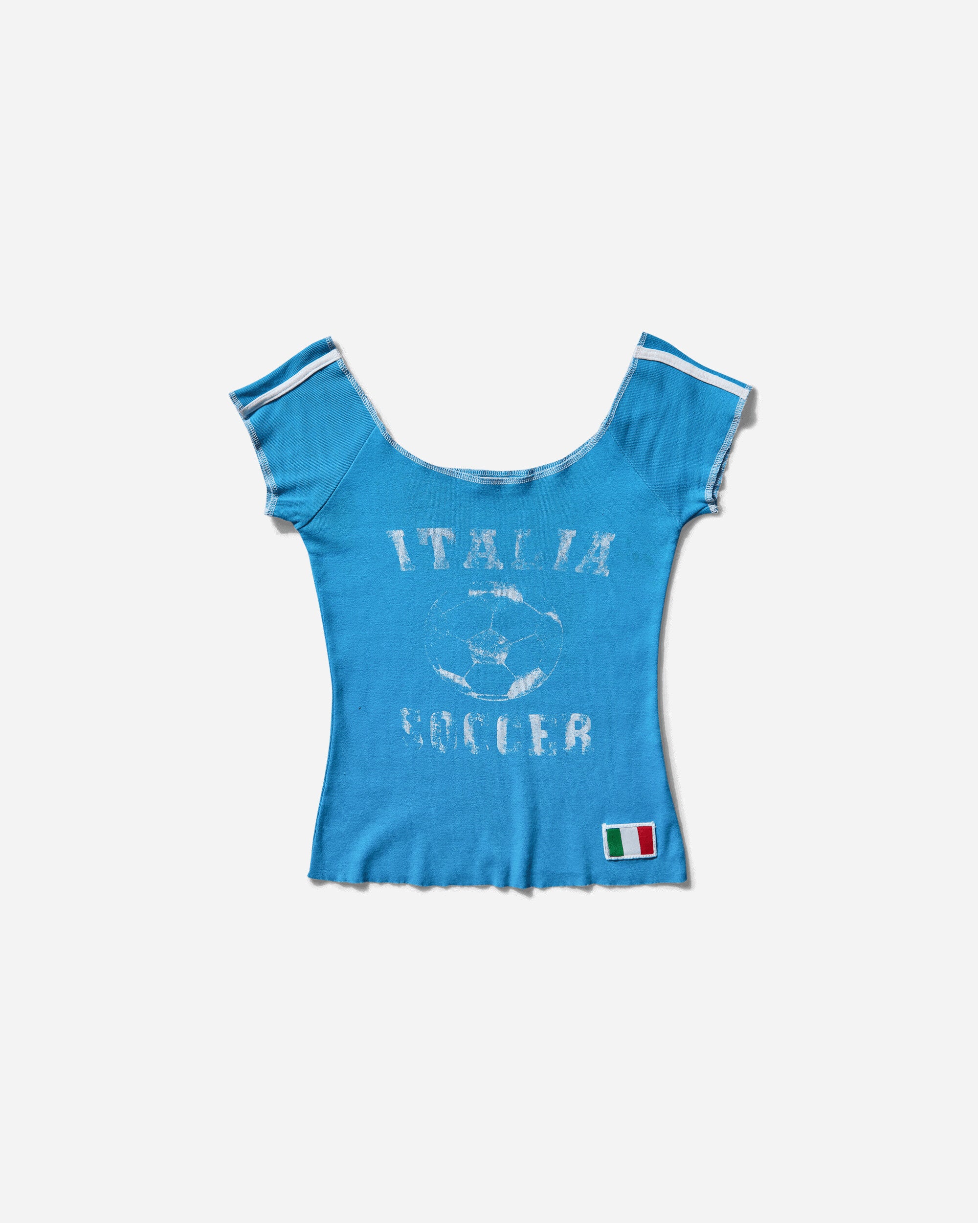 Pezze Vintage Wmns Oxygen Italia Soccer Top Blue T-Shirts Shortsleeve 0172423 1