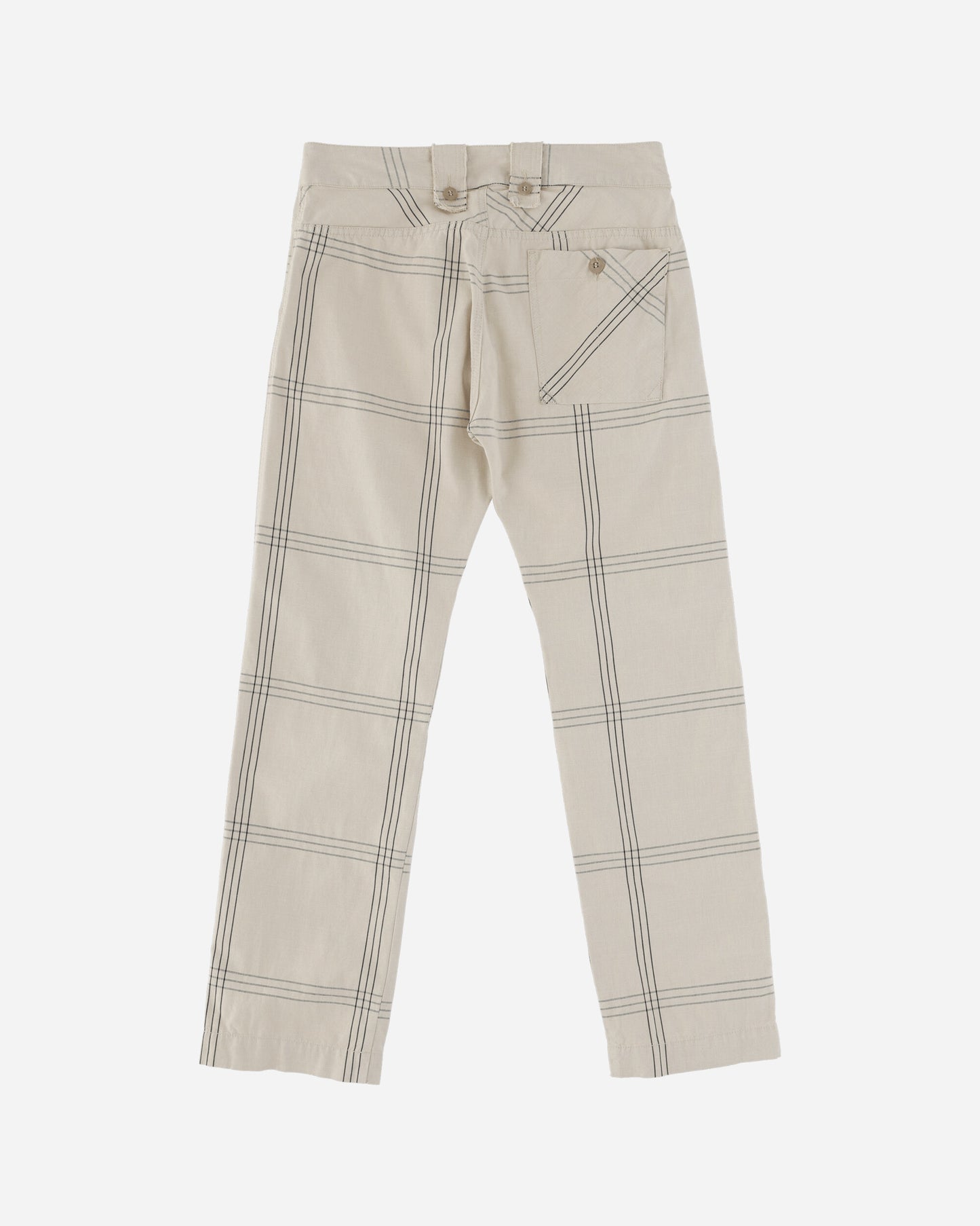 Pezze Vintage Diesel Deadstock Checked Beige Trousers With Belt White Pants Trousers 572422 1