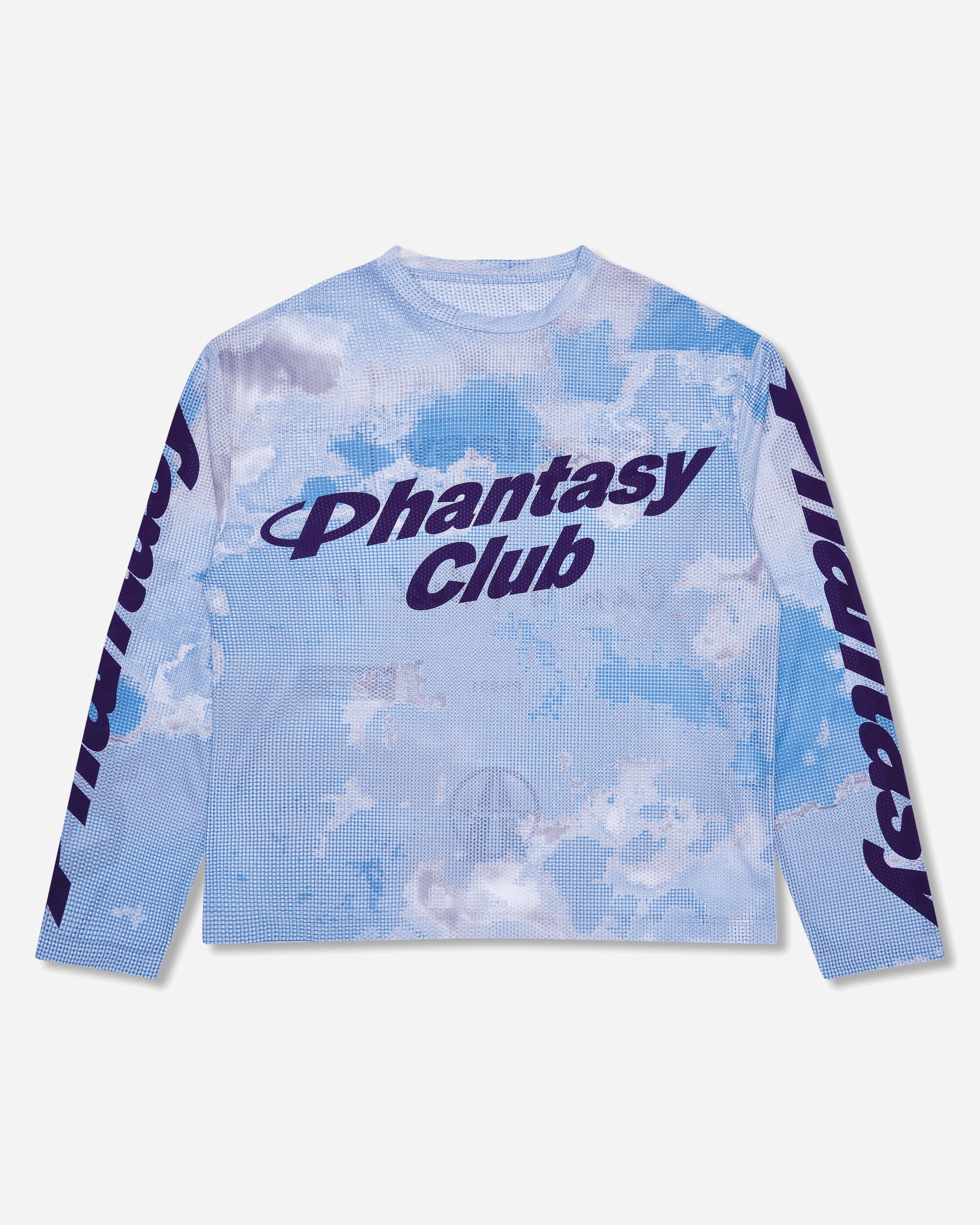 Phantasy Club Halcyon LS Mesh Top Sky Light Blue T-Shirts Top WBMW075JY42 BLU0004