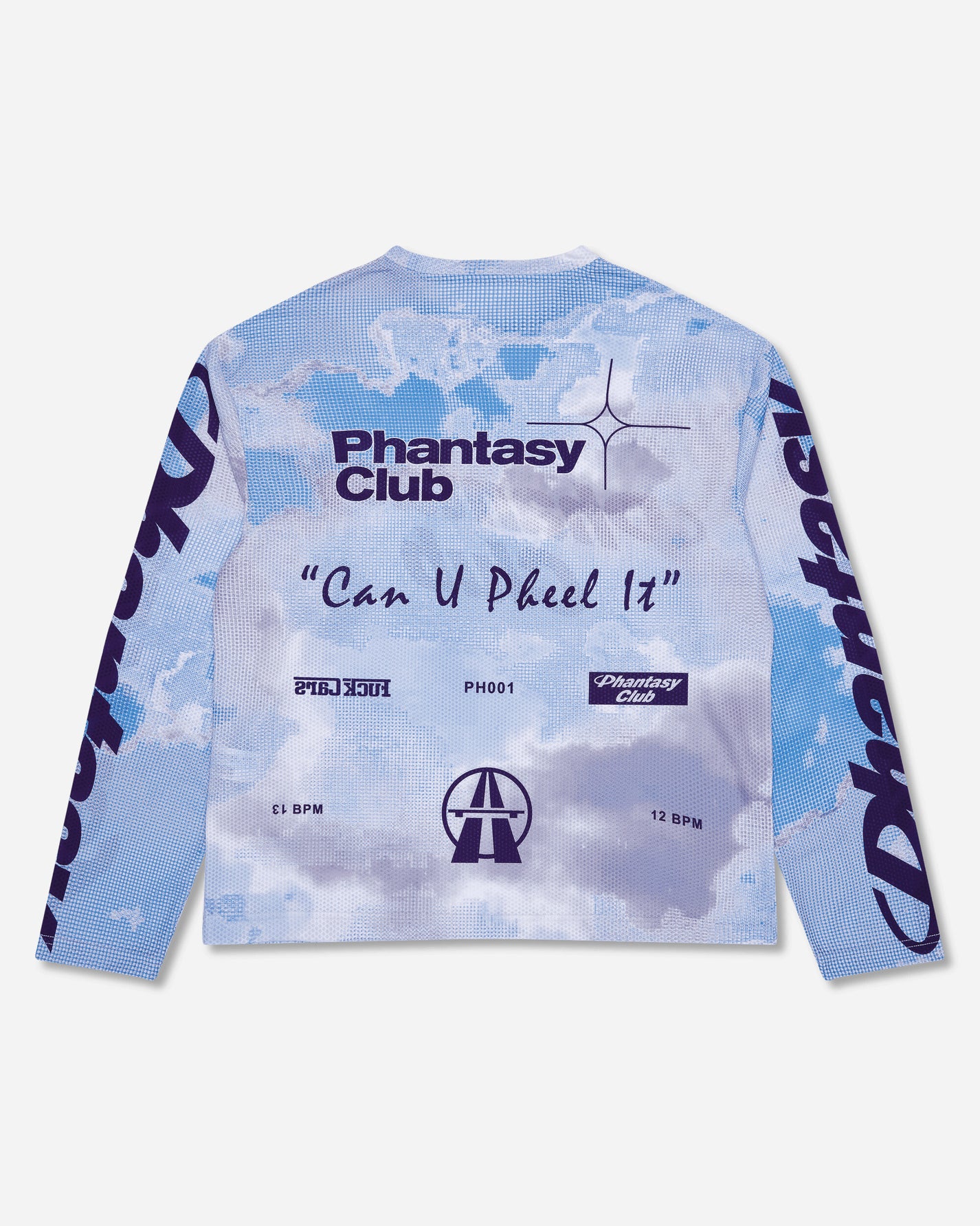 Phantasy Club Halcyon LS Mesh Top Sky Light Blue T-Shirts Top WBMW075JY42 BLU0004