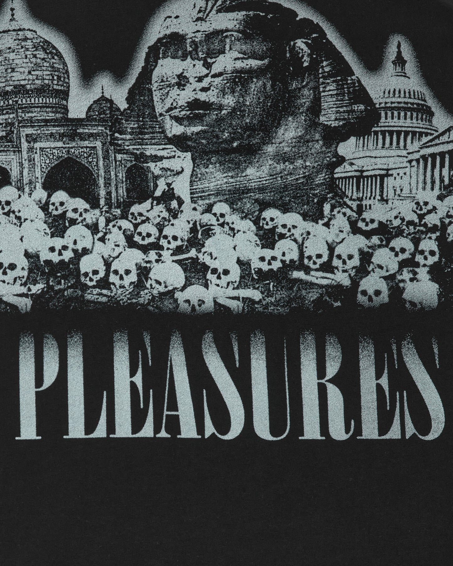 Pleasures Monuments Heavyweight Shirt Faded Black T-Shirts Shortsleeve P24SU017 FADEDBLACK