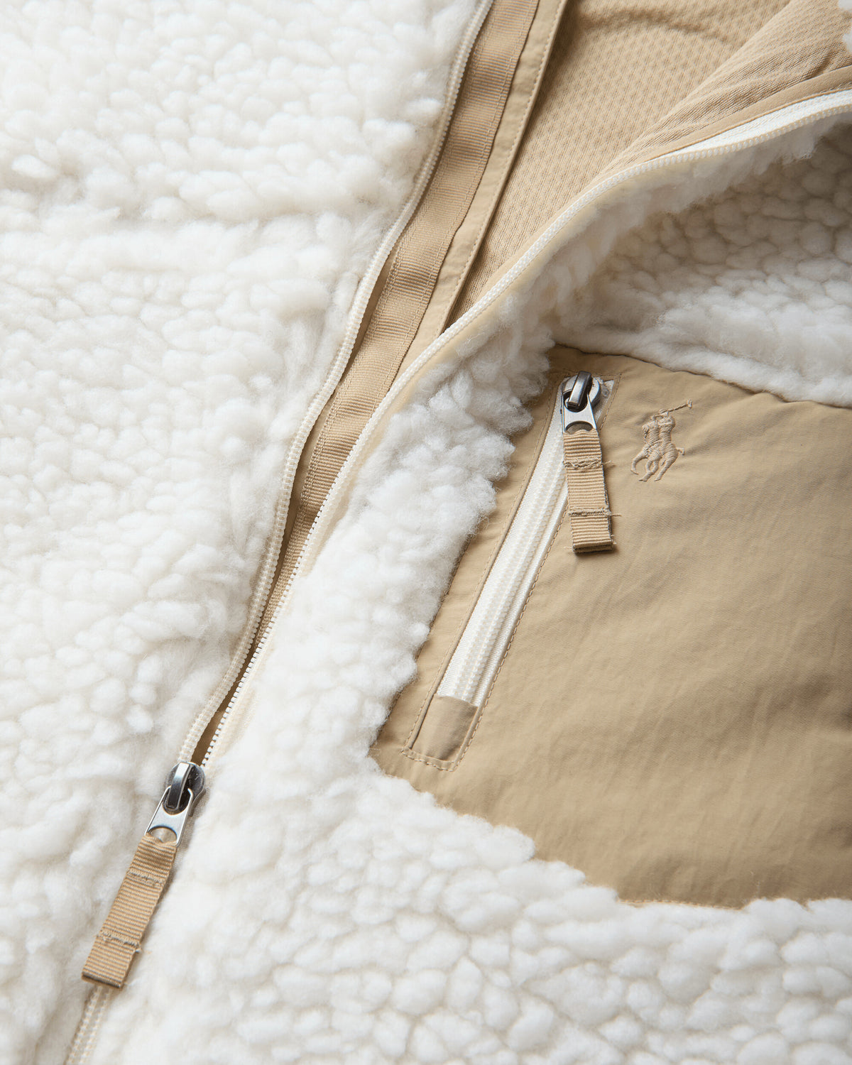 Polo Ralph Lauren Knit Full Zip Pullover Clubhouse Cream Sweatshirts Fleece 710B26088002 CLBHSCRM