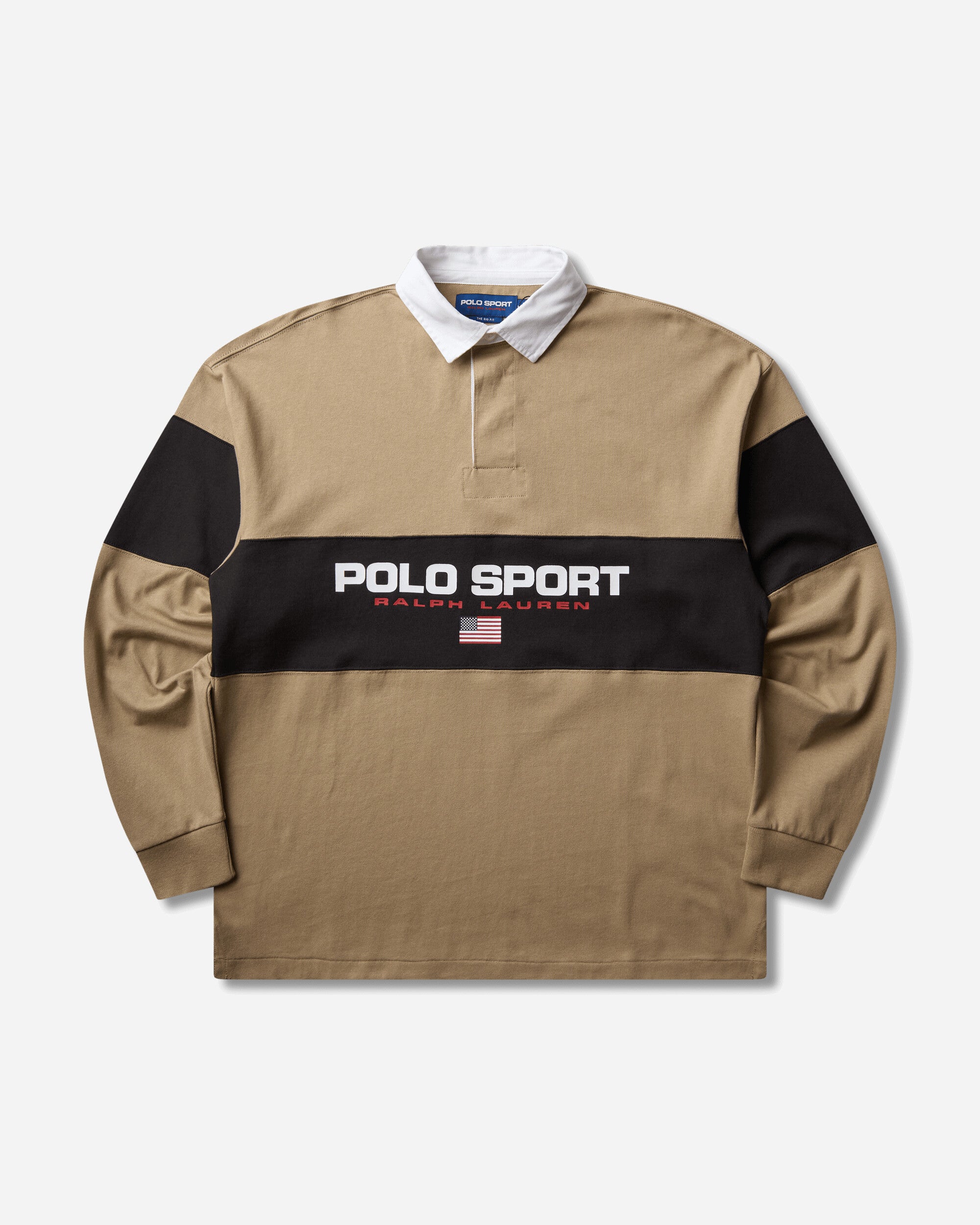 Polo Ralph Lauren Knit Rugby Pullover Rl Khaki/Black Boot T-Shirts Polo REF! RL KHAKI
