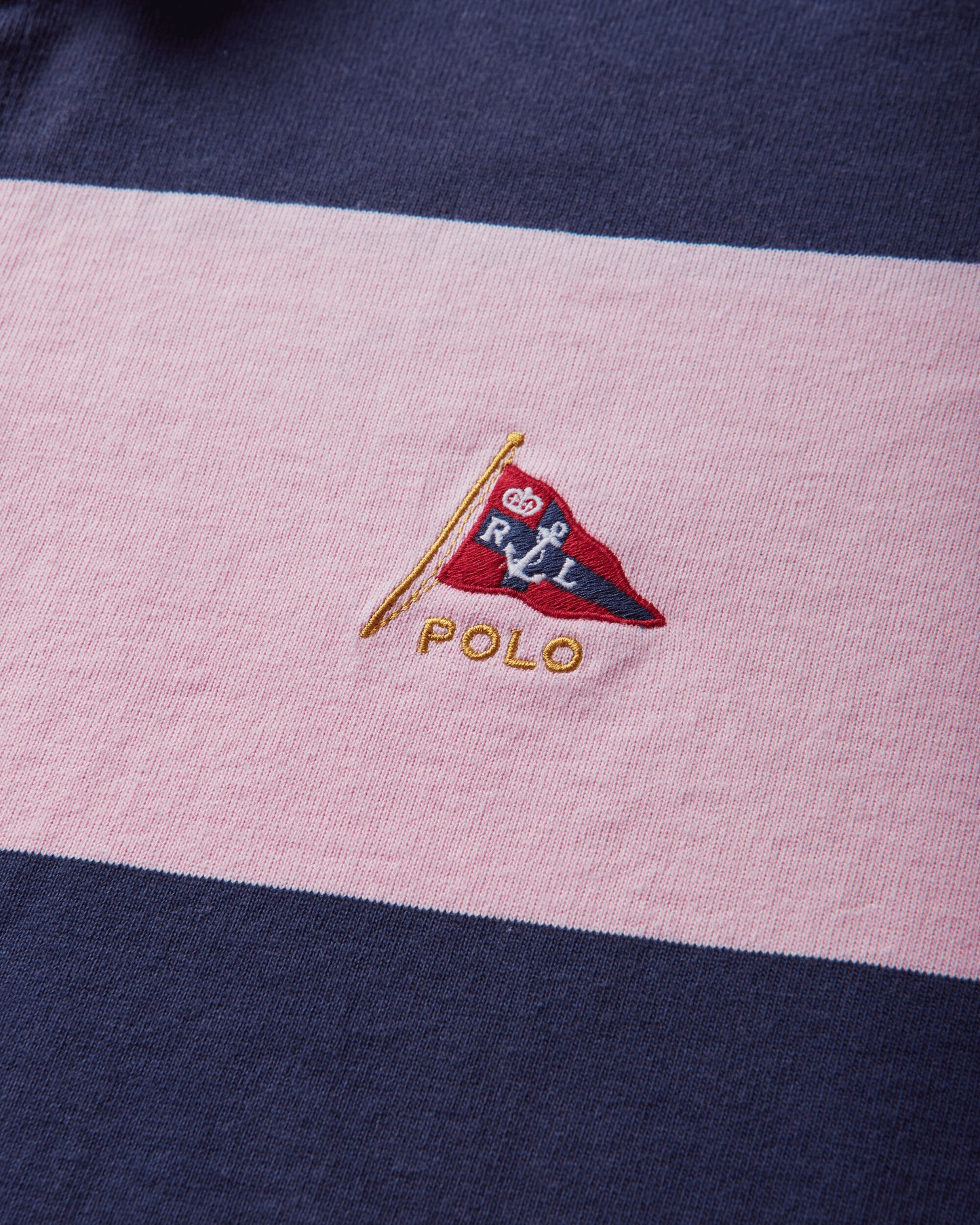 Polo Ralph Lauren Knit Rugby Pullover Pink T-Shirts Polo KNIT-RUGBY-PULLOVER PINK